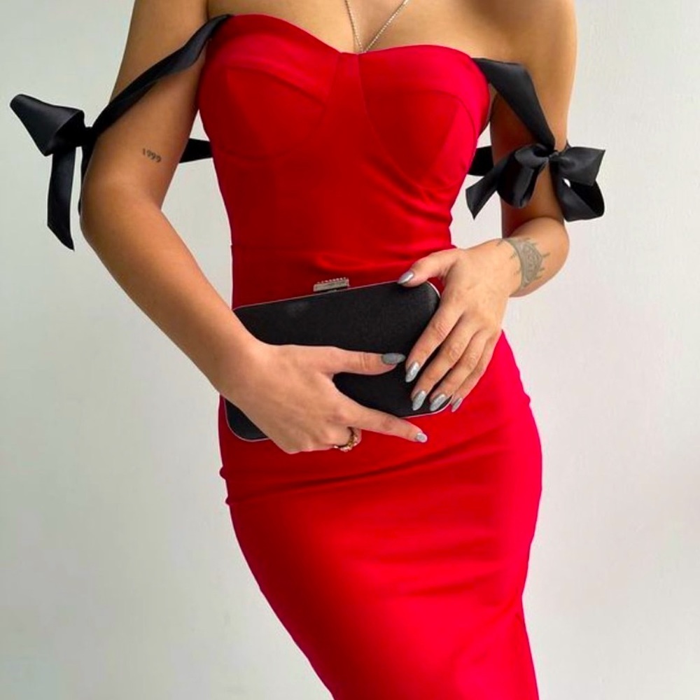 Red  dress size S never used